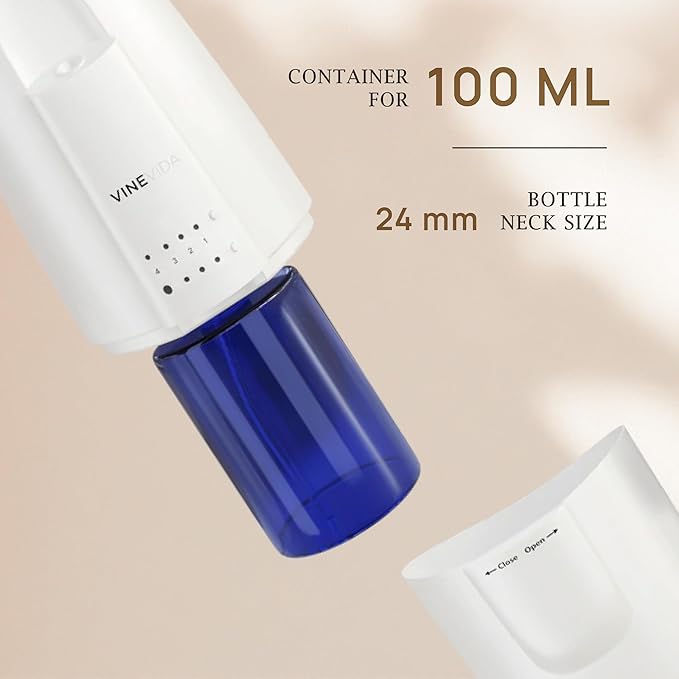 VINEVIDA Studio Waterless Diffuser and 3 Hotel Fragrance Oils - Essential Oil Diffuser for Home - Room Fragrance Air Diffuser [White Aroma Diffuser]