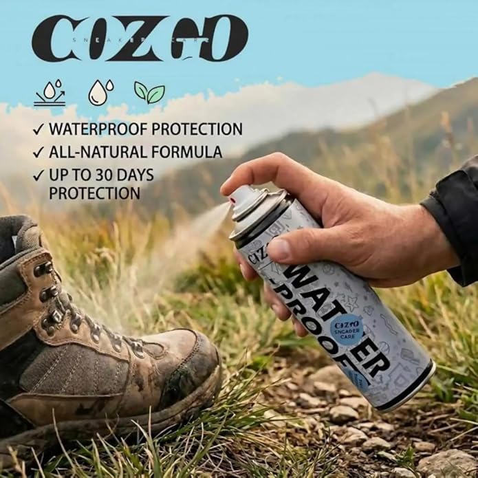 COZGO Protect Shoe Protector Spray, Rain & Stain Waterproof Shoe Spray, Nano Protection for Sneaker, Suede, Leather,10.15FlOz