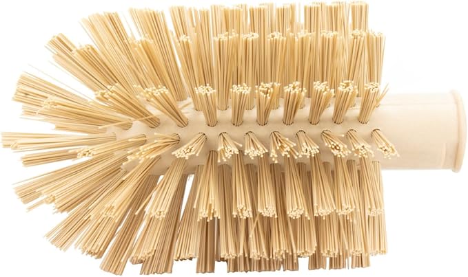 SPARTA Multi-Purpose Valve Brush Pipe Brush, Round Brush with Polyester Bristles, Color Coded for Commercial Cleaning, Kitchen, Restaurant, Bathroom, Plastic, 7.1 X 4 X 7.1 Inches, Tan, (Pack of 6)