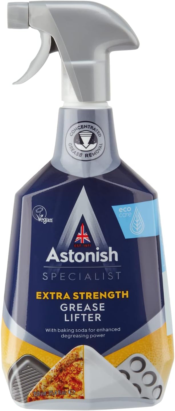 Astonish Kitchen Degreaser & Cleaner Bundle – Oven & Cookware Cleaning Paste, Extra Strength Grease Lifter Spray with Baking Soda, and Specialist Hob Cleaner Cream – Heavy Duty Multi-Surface Cleaning
