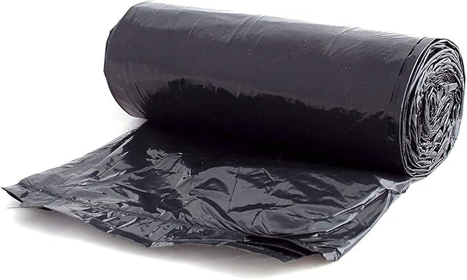 Aluf Plastics T-Tough Roll Pack Low Density Repro Blend Star Seal Coreless Rolls Bag, 56 Gallon Capacity, 47" Length x 43" Width, XXH Strength, Black (Pack of 400)