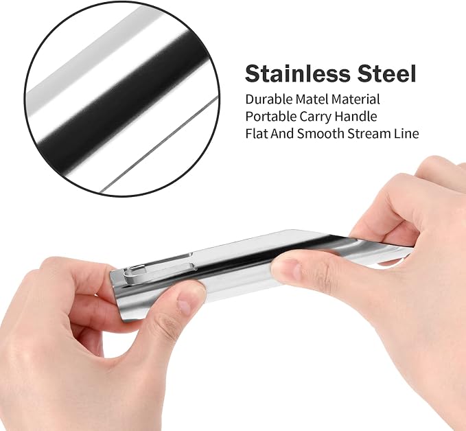 Crumbers for Servers, Crumb Sweepers, Food Crumb Scraper, Restaurant Crumb Cleaner, Portable Server Tools Stainless Steel Crumber Tool, Crumbers for Servers, Waiters, Waitresses (2 PACK, Pure Silver)