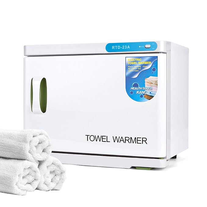 Hot Towel Cabinet 23L, Hot Towel Warmer Cabinet with LED Temperature Display, Extra Large Capacity Heater for Spa, Massage, Salon, Home Use (White 23L)