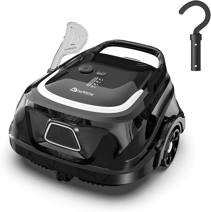 2026 Cordless Robotic Pool Vacuum for Above Ground Pools, Automatic Pool Cleaner Featuring Powerful Suction, LED Status Light & Dual‑Layer Filters, 2.5‑Hour Rapid Charging, Self‑Parking