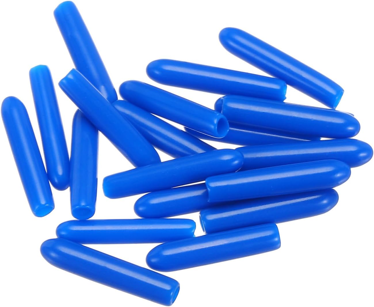 uxcell 20pcs Rubber End Caps 2mm(1/16") ID Vinyl PVC Round Tube Bolt Cap Cover Screw Thread Protectors,Blue