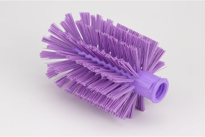 SPARTA Industrial Tank Brush Head Pipe Brush Head, Drain Brush with 3/4" Thread Hole (Handle Not Included) for Commercial Use, Plastic, 4 x 7.1 Inches, Purple - (Pack of 1)