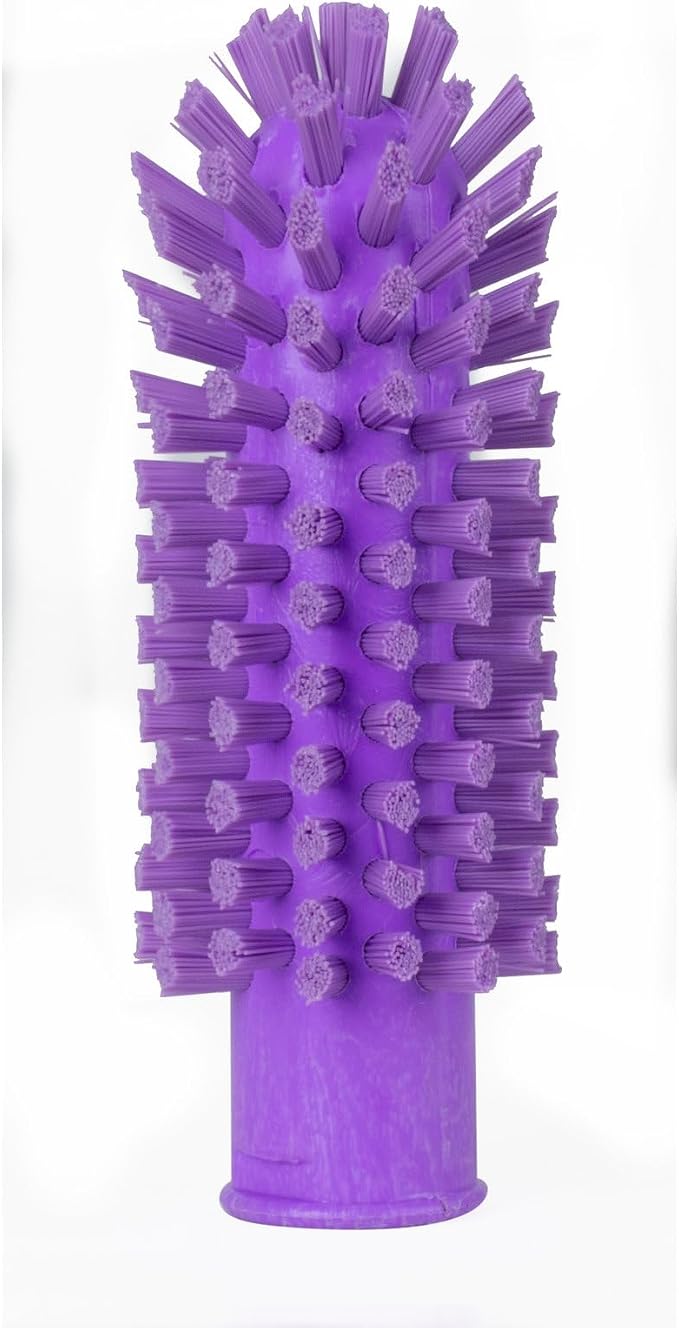 SPARTA Plastic Multi-Purpose Valve Brush, Pipe Brush, Round Brush with Polyester Bristles, Color Coded for Commercial Cleaning, Kitchen, Restaurant, Bathroom, 5.7 X 2 X 5.7 Inches, Purple (Pack of 1)