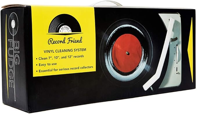 Big Fudge Vinyl Record Cleaning Machine & Vinyl Record Cleaning Care Solution - Microfiber Cloth & Rack for Record Player,Brush & Stylus Gel for Record Needles