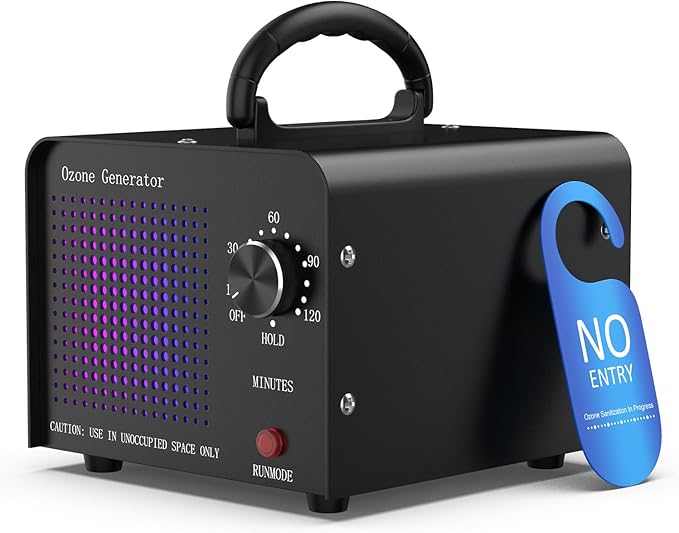 Medvoe 0zone Generator 45000mg - O3 Air Purifier for Home & Car, Ozone Machine Odor Removal for Smoke & Pet (Black)