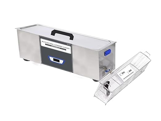 30L Professional Digital Ultrasonic Cleaner with Heater & Timer, 840W Commercial Grade, Extra-Long Stainless Steel Tank for Guns, Rifle Parts, etc