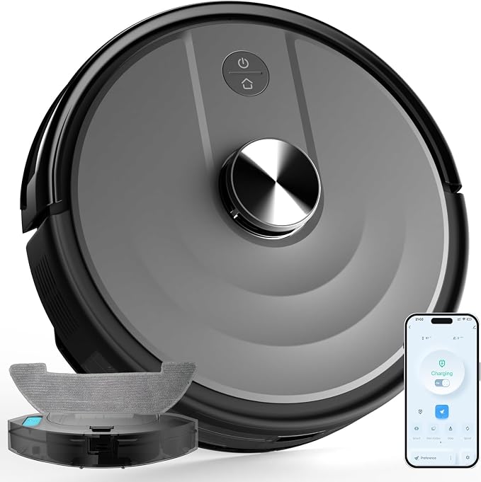 Robotic Vacuum BL20 with LiDAR Navigation, No-Go Zones for Pet