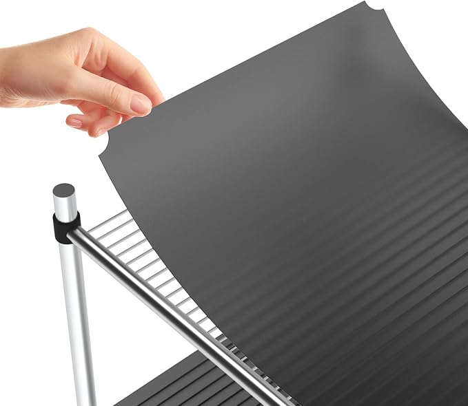 5pcs 14"x30" Plastic Shelf Liners for Wire Shelf Systems – Non-Slip Mats, Grey – Ideal for Kitchen, Pantry & Garage Organizing