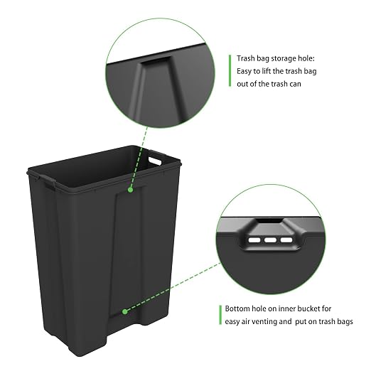 SIMPLYKLEEN 40 Liter / 10.5 Gallon Kitchen Trash Can with Lid, Large Step Garbage Can, Soft-Close Trash Bin for Bathroom Office, Brushed Stainless Steel