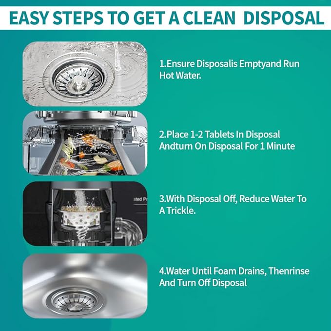 Coffee Maker Cleaner Garbage Disposal Cleaner - Includes 24PCS Coffee Maker Tablets and 24-Pack Garbage Disposal Tablets