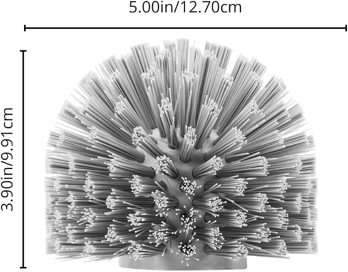SPARTA Industrial Tank Brush Head Pipe Brush Head, Drain Brush with 3/4" Thread Hole (Handle Not Included) for Commercial Use, Plastic, 5 x 3.9 Inches, Lime (Pack of 2)