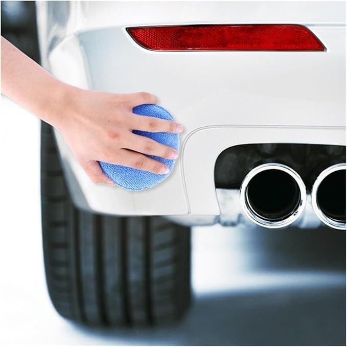 1 PC Microfiber Wax Applicator Pads, Buffing & Detail Polishing Foam Pads for Car Cleaning Fine Polishing