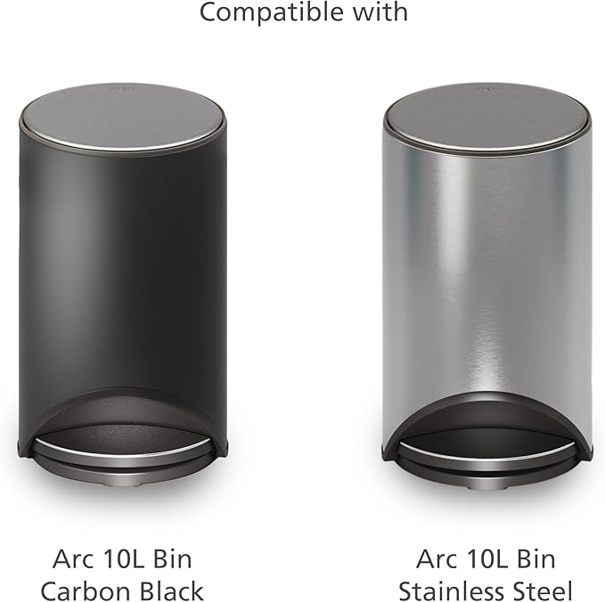Joseph Joseph Eco IW9 Recycled Bin Liners, Kitchen/Bathroom Trash Bags, Tie Tape Drawstring, Extra Strong, 80-Pack, 10L/2.6 Gallon, Grey