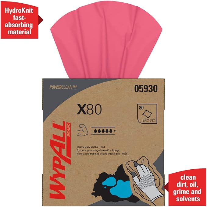 WypAll X80 Towels Model Code: AE - Price is for 1 Case, 5BOX/CASE (part# 05930)