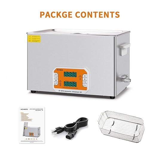 Ultrasonic Cleaner,30L 600W Touch Screen Control Ultrasonic Cleaning Machine with Timer&Heater,Sonic Cleaner for Gun,Carburetors,Parts,Chain Cleaning (Including Baskets)