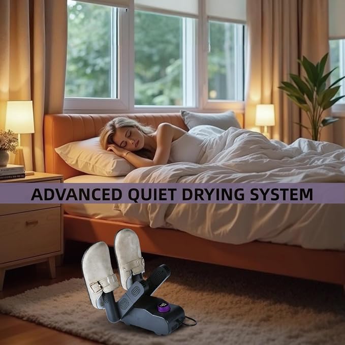 Shoe Dryer with Warm Air, Portable Boot Dryer Deodorizer for Sneakers | Warm air drying for shoes, helps reduce moisture and odor, portable design for home and travel, quiet operation for daily use