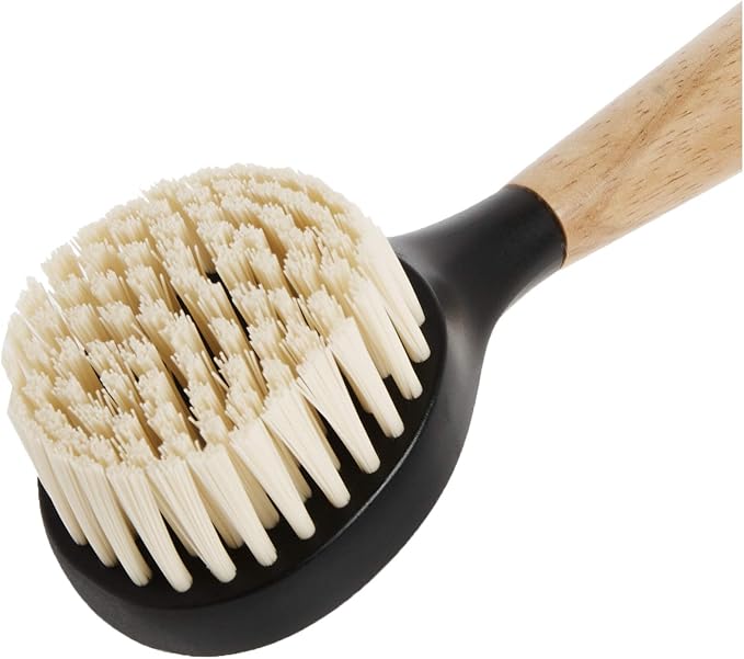 Lodge ACM10R41 Scrubbing pad, One, Red & SCRBRSH Scrub Brush, 10-Inch