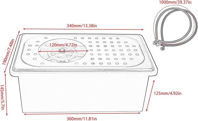 DIBTSA Pitcher Rinser with Base and Drip Tray, Stainless Steel Countertop Glass Rinser Cup Washer Sink with Side Spray, 13.38" x 7.48" x 5.7", Silver A