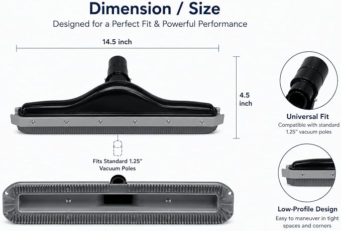 Replacement of ProTeam 1-1/2" Commercial Black 14" Squeegee Tool #CM8508