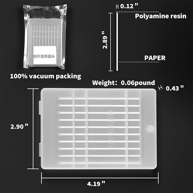 Reusable ESD Safe Gel Swabs with Paper Handle (2.5mm) - Anti-Static Sticky Tool for Camera Sensors, Semiconductors - No Residue, No Scratches, Multi-Use Cleaning (High Viscosity-10PCS)