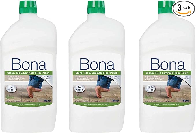 Bona Stone Tile & Laminate Floor Polish, 32 oz, 3 Pack