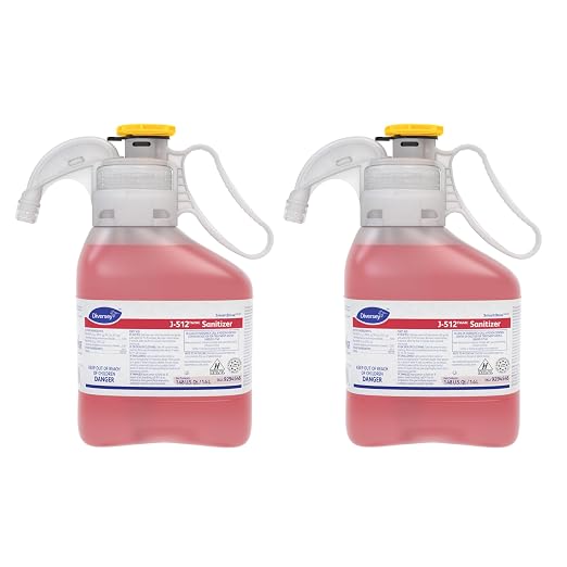 Diversey 9294548 Final Step J-512 Sanitizer, No Rinse Food Contact Kitchen Sanitizer, SmartDose Concentrate, 1.4-Liter (Pack of 2)