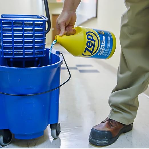 Zep Wet-Look Floor Polish and Neutral Floor Cleaner Bundle - 1 Gallon Each