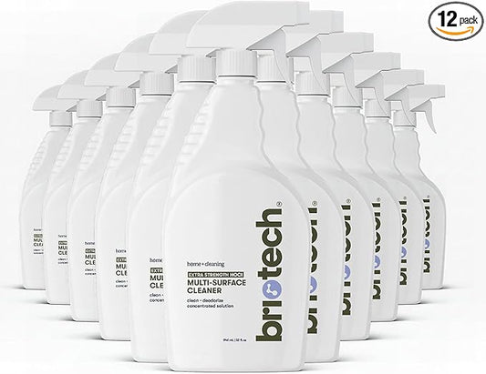 BRIOTECH Extra Strength HOCl Cleaner, 500 PPM Hypochlorous Acid Concentrate, ULV Foggers & Humidifiers, Professional Deodorizer for Dental, Offices, Schools, Homes, Peroxide Free, 32 fl oz (12 Pack)