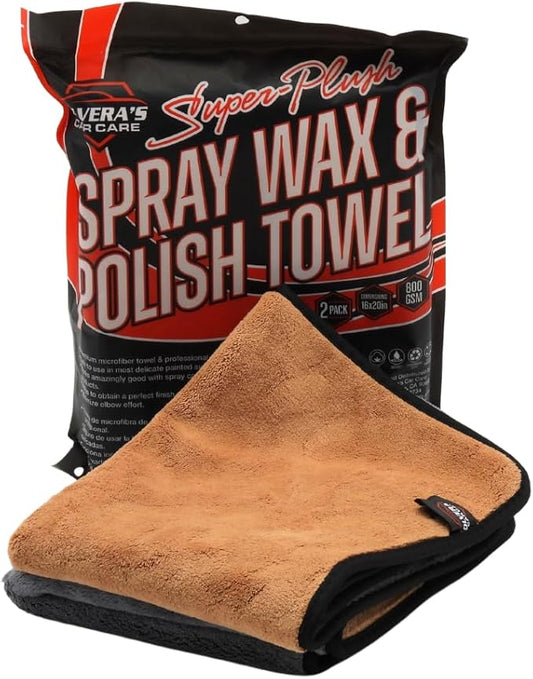 Olvera's Super Plush Microfiber Towels. Ideal for Ceramic Coating, Waxing, Polishing & Quick Detailers | Streak-Free & Gentle on Paint, Ultra-Soft Car Detailing Towel, Delicate Paint Microfiber Towel