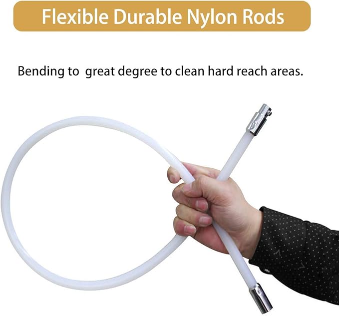 14' Quick Snap Cleaning Kit with Drill Attachment for Dryer Hose and Vent Duct Cleaning - Ziggurat Products
