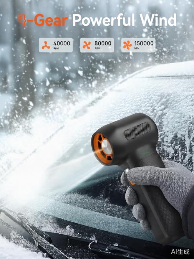 X3 PRO Compressed Air Duster-150000RPM Super Power Electric Air Duster, 4-Gear Adjustable Mini Blower with Fast Charging, Dust Blower for Computer, Keyboard, House, Outdoor and Car
