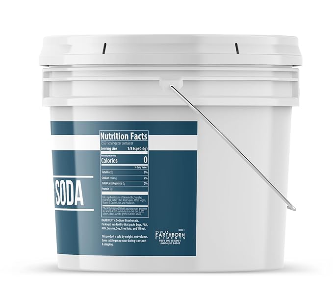 Earthborn Elements Baking Soda (1 Gallon) Sodium Bicarbonate, Cooking, Cleaning & Deodorizing (Pack of 2)