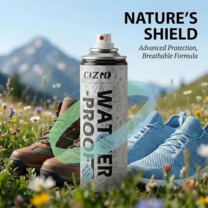COZGO Protect Shoe Protector Spray, Rain & Stain Waterproof Shoe Spray, Nano Protection for Sneaker, Suede, Leather,10.15FlOz