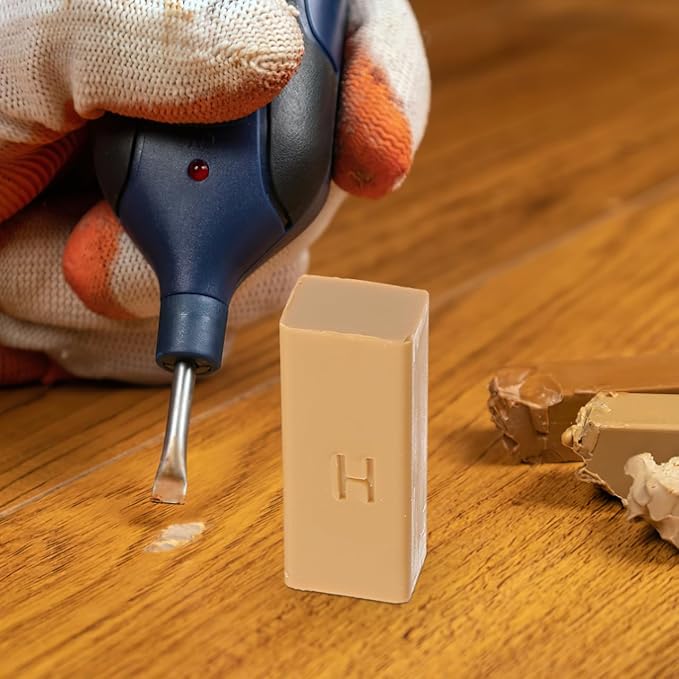 11 pcs Wood Wax Filler Sticks Vinyl Floor Repair Kit Laminate Flooring LVP Hardwood Scratch Remover Melting Wax Blocks for Furniture Cabinet Hole Dent Repair