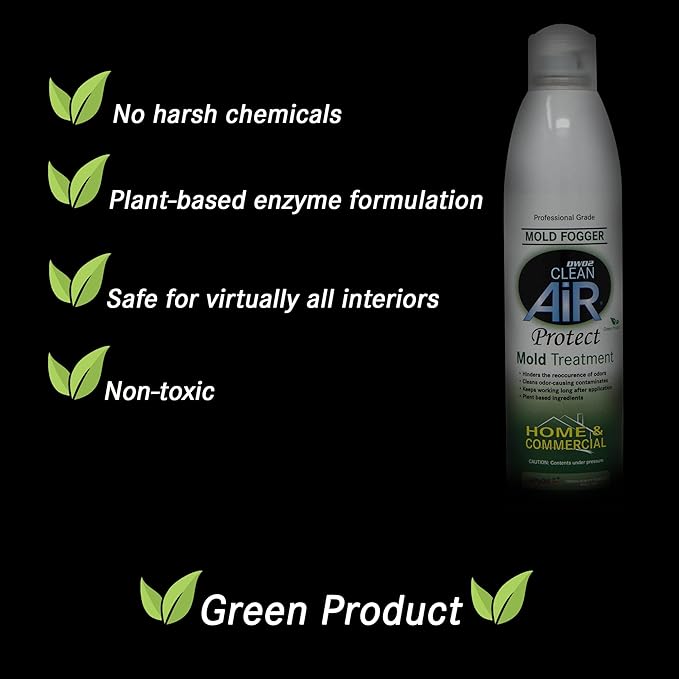 DWD2 Protect™ Home & Commercial Mold-Treatment Plant-Based Mold-Odor Remover Fogger Treatment - eco-friendly solution for a safer and healthier living and working space. (14 oz)