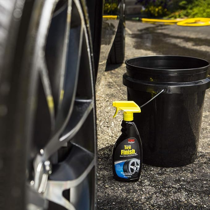 Stoner Car Care 92044 More Shine Tire Finish – Tire Shine Spray Restores Deep Matte Black Finish with Long-Lasting Rain-Resistant Protection, Dry-to-Touch – 22 fl oz