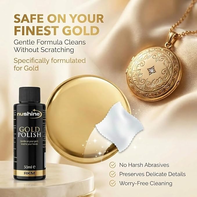 Nushine Gold Polish 3.4 Oz - ecofriendly formula works effortlessly with beautiful results