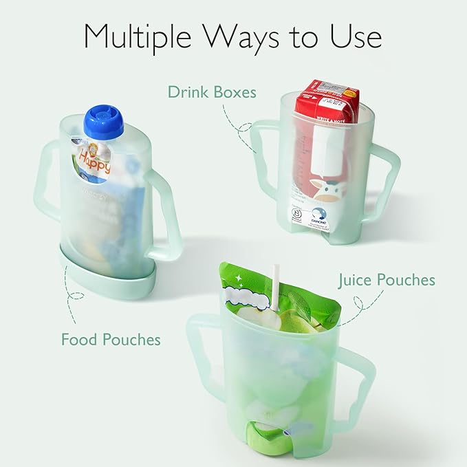 Momcozy 7-in-1 Baby Bottle Brush Set + Squeeze Pouch Holder