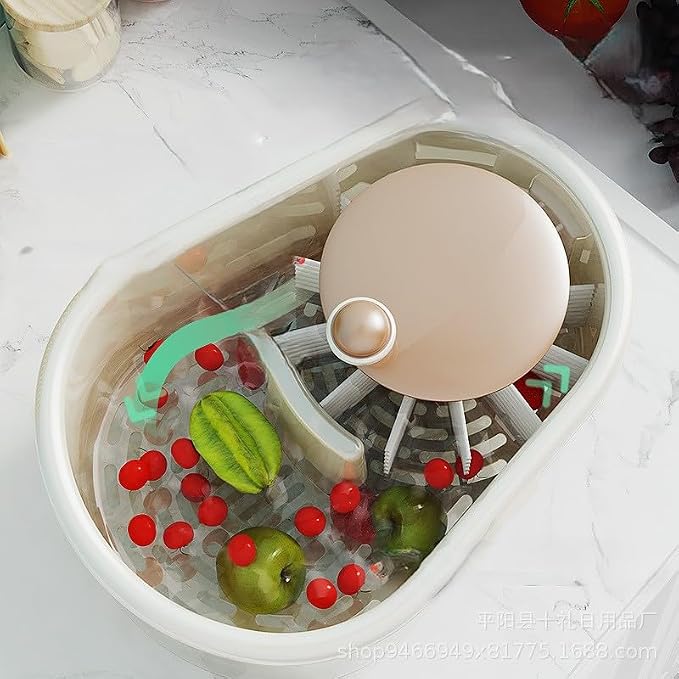 Fruit and Vegetable Cleaner, Spin Wash Cleaner, Vortex Washer Spinner, Quick Drain Washer.