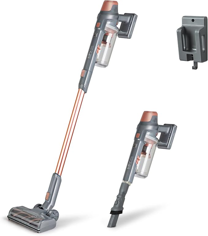 Kenmore Elite DS4090 Brushless Cordless Stick Vacuum Lightweight Vacuum Cleaner 2-Speed Power Suction LED Headlight 2-in-1 Handheld Vacuum for Hardwood Floor, Carpet & Pet Hair