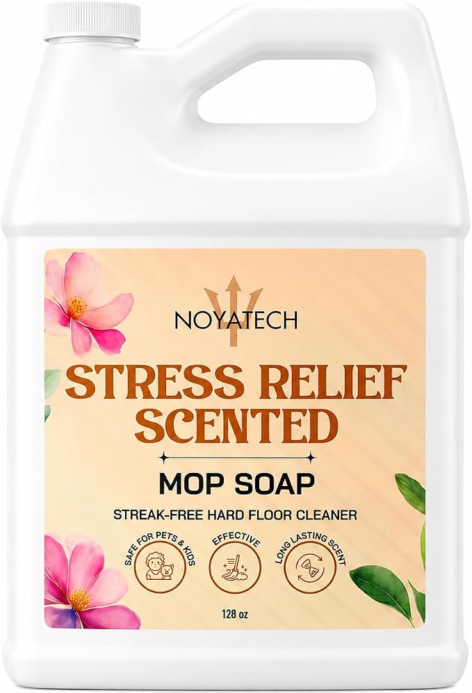NOYATECH Floor Cleaner Concentrate Gallon - Hardwood, Tile & Stone - Mop Soap All Types - Non-Toxic, Pet & Kid Safe - Made in USA