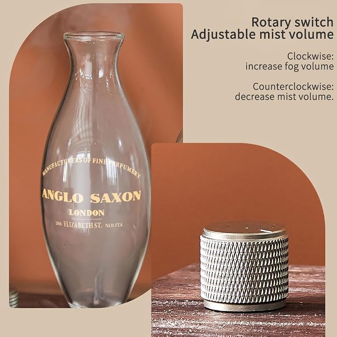 BAUSATZ Essential Oil Diffuser for Home Waterless Diffuser Infuser Aroma Diffuser Waterless Essential Oil Diffuser Oil Machine Solid Wood Aromatherapy Diffusers for Home, Spa, Hotel, Yoga and Office