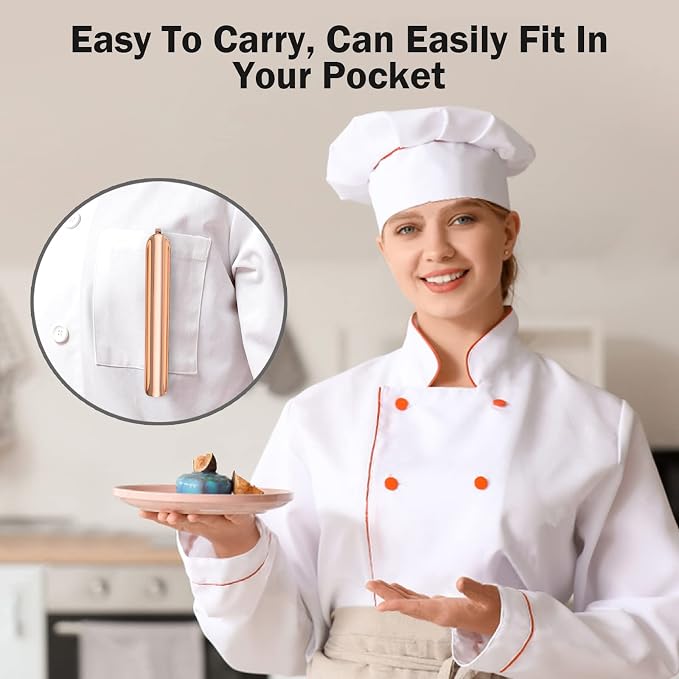 Restaurant Crumb Sweeper, Crumbers for Servers, Bread Scraper for Crumbs on Table & Tablecloths, Restaurant Supplies for Kitchen, Server Tools for Waiters, Waitresses and Server (5 PACK, Rose Gold)