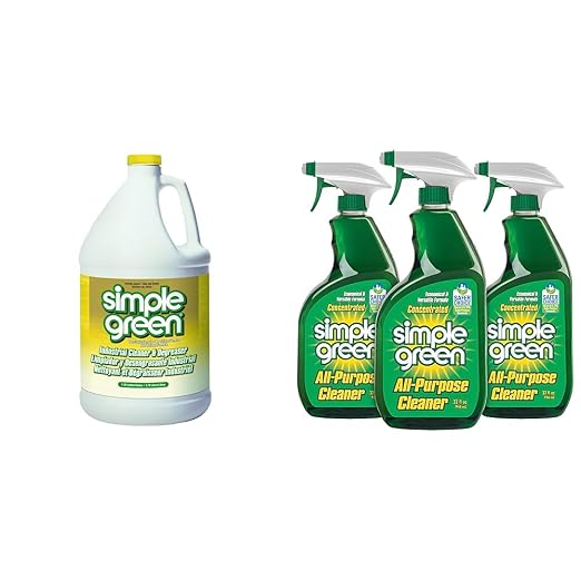 Simple Green 73434010 14010 Industrial Cleaner & Degreaser, Concentrated, Lemon, 1 gal Bottle, 128 Fl Oz (Pack of 1) AllPurpose Cleaner, 32 Fl Oz (Pack of 3), Original, 96 Fl Oz