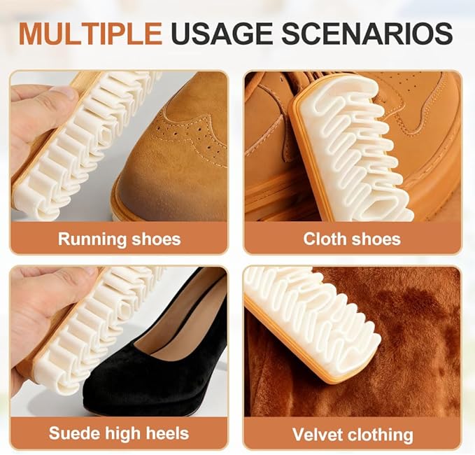 Rubber Shoe Brush for Cleaning, Polish Eraser Suede Brush for Shoes Boots Sneakers Bags Jacket Purse Sofa (2)