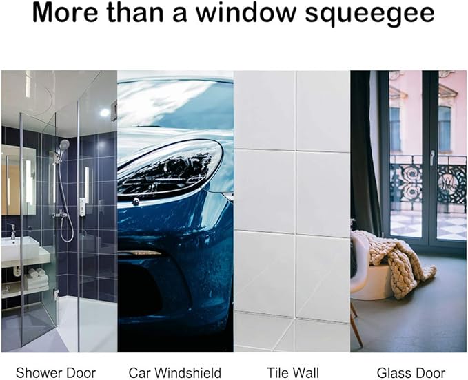Window Squeegee Cleaner, JEHONN 3 in 1 Window Cleaning Tools with Spray Scrubber Handle Window Washer for Glass Outdoor